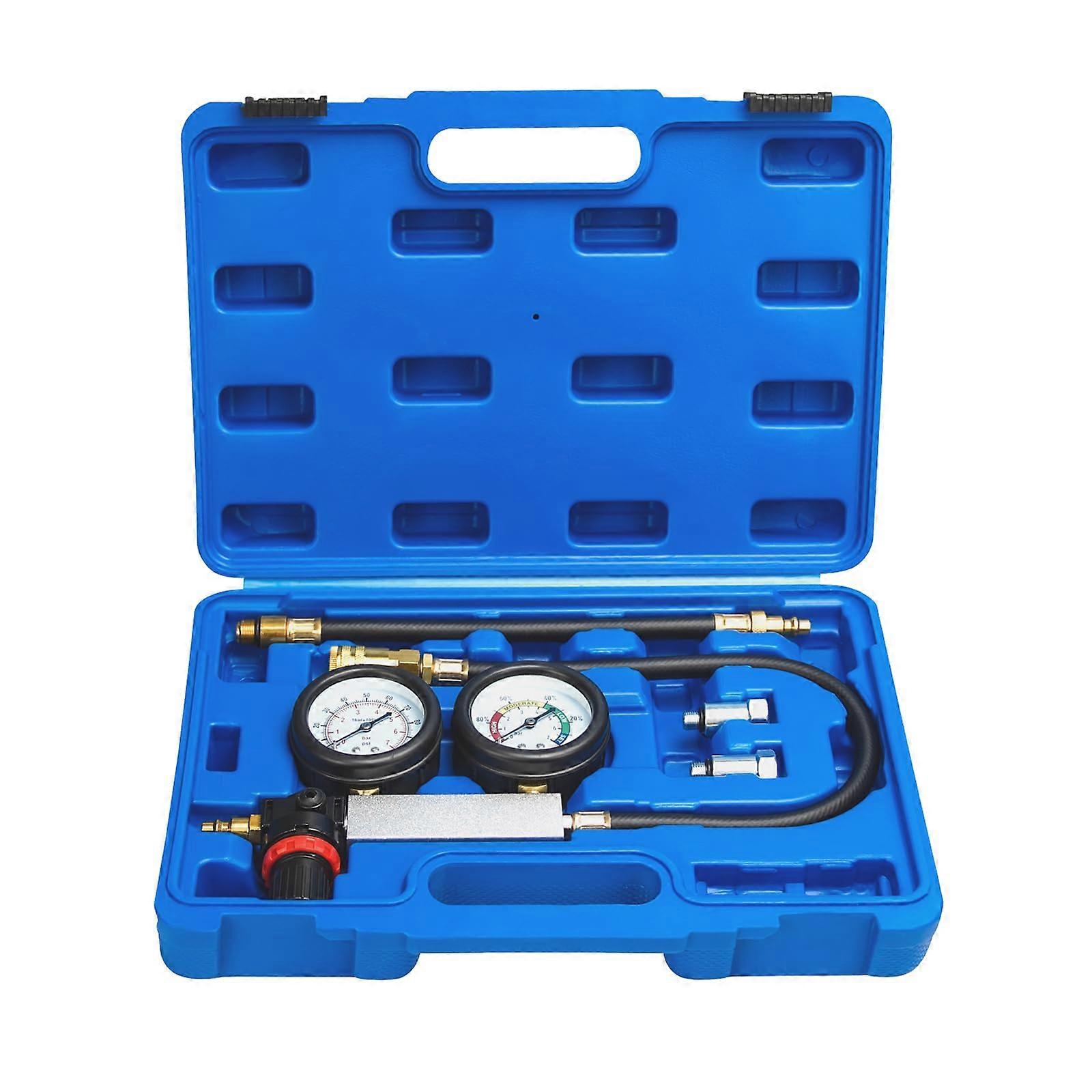 Cylinder Leak Down Tester Kit with Dual Gauges for Accurate Engine Diagnostics on Gasoline Vehicles