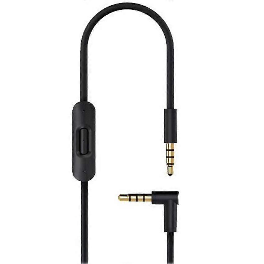 Audio Cable Headphone Cable Microphone and Remote Control for Studio/Studio Pro/Beats/Solo3/Solo2 ( Full Black Remote )