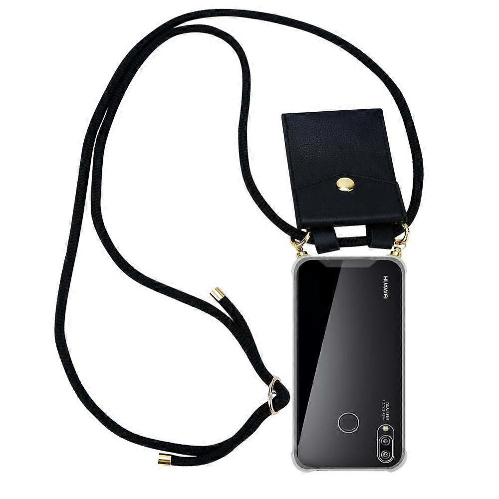 Mobile Phone Chain for Huawei P20 LITE 2018 / NOVA 3E Silicone Protective Case - Cord with Golden Elements