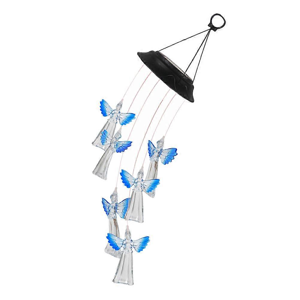 Solar Wind Chime Light Hanging Ornament with Creative Angel Design