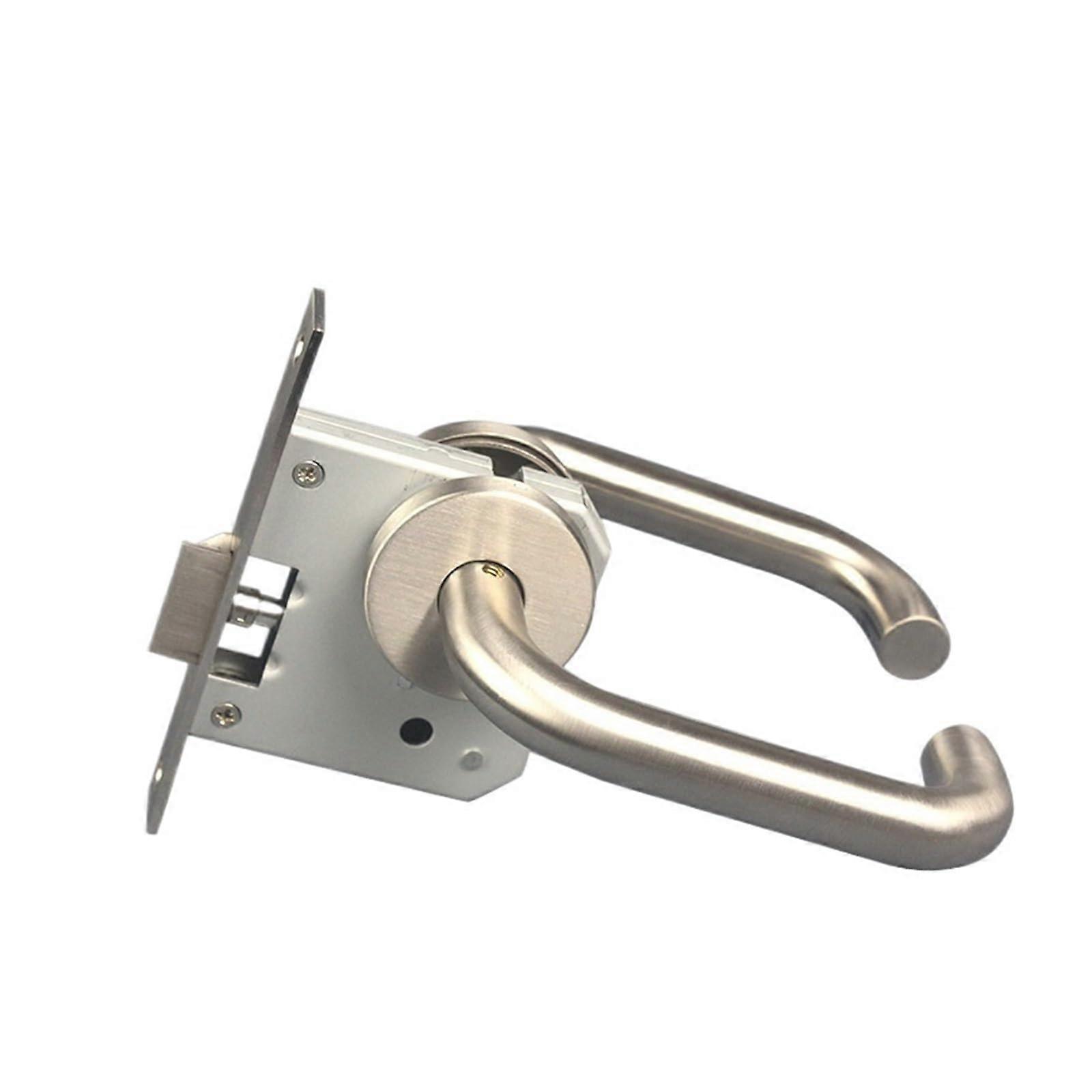 304 Stainless Steel Door Lever Handle Set with Secure Lock and Sleek Modern Profile