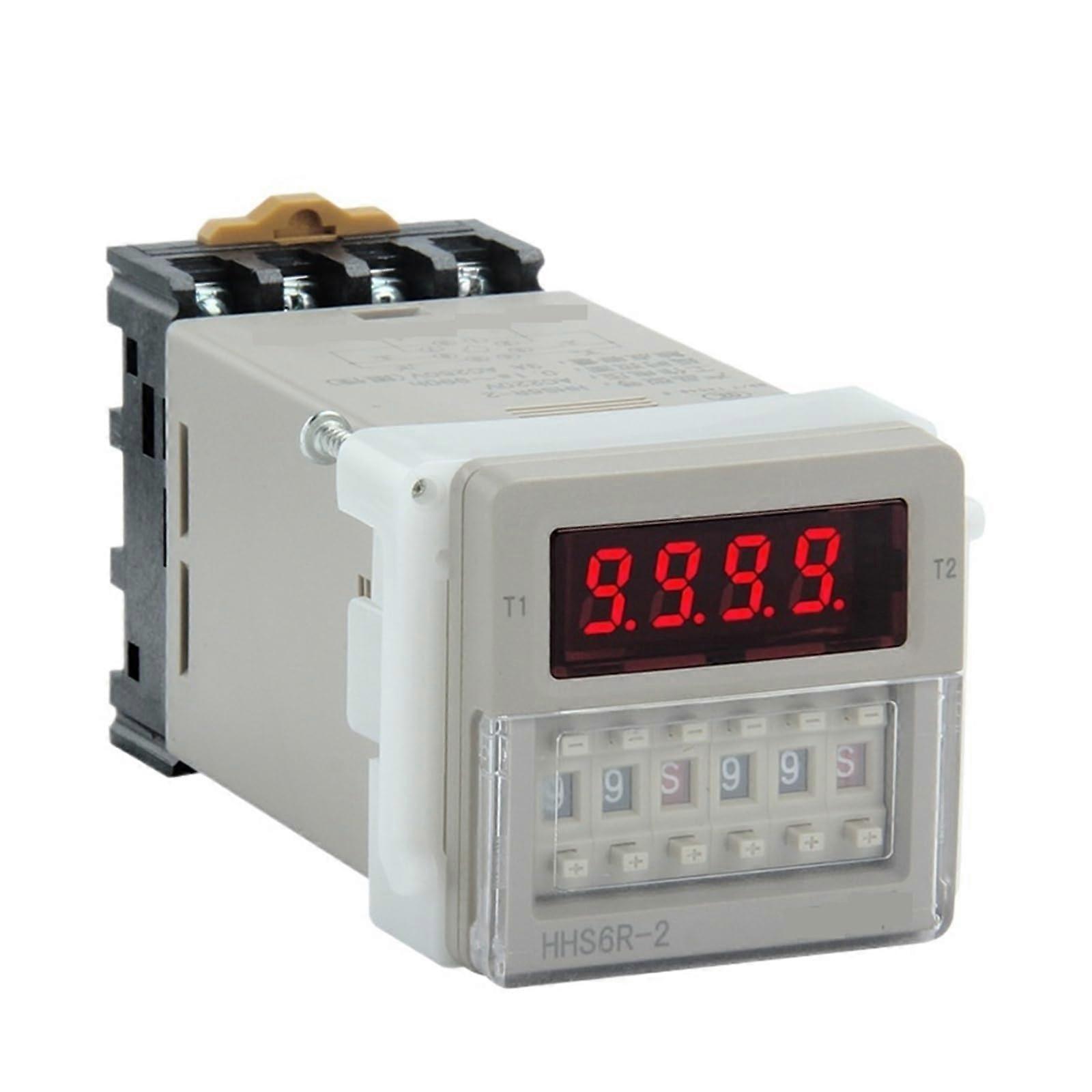 AC 220V Digital Timer Switch HHS6R2 Cycle Delay Relay with Power Failure Memory and Easy Adjustment