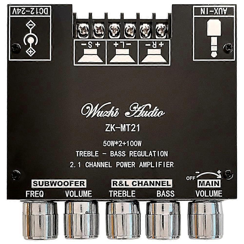 2x50W+100W 2.1 Channel Subwoofer Digital Power Amplifier Board AUX Stereo Bluetooth 5.0 App Control Easy Install