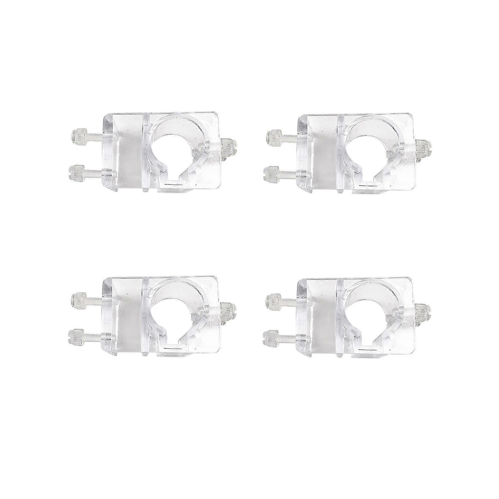 Aquarium Tube Holder Set for 22mm Pipe, Adjustable Clear Fish Tank Clamp, Secure Easy Install
