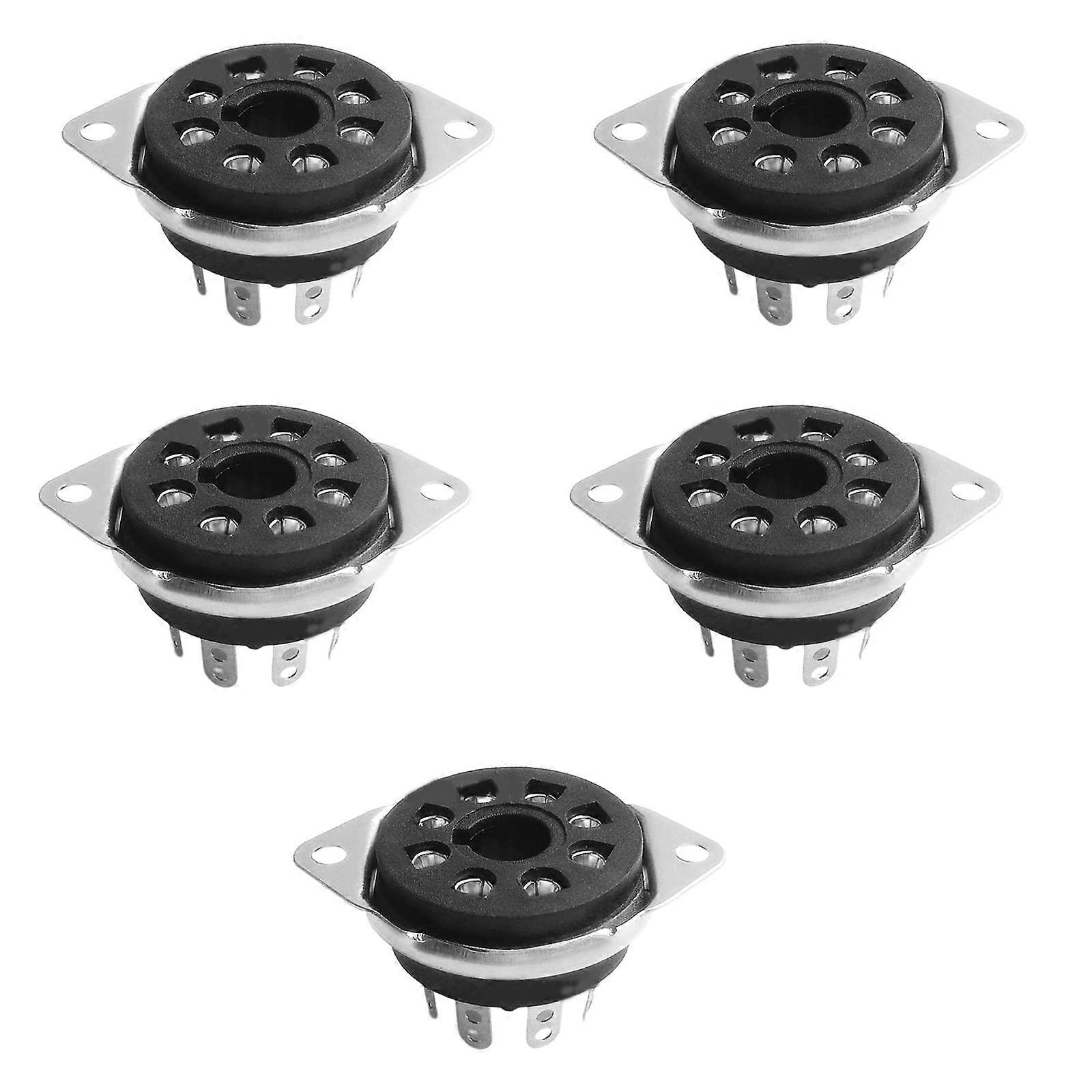 8Pin Vacuum Tube Socket Base Octal 5Piece Set For KT66 KT88 6SL7 6SN7 6V6 5AR4/GZ34 Enthusiasts GZS8 B1