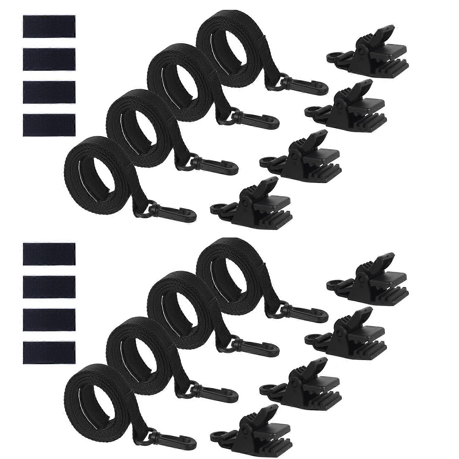 Solar Pool Cover Straps with Clips and Fasteners, UVResistant Universal Reel Attachment Kit