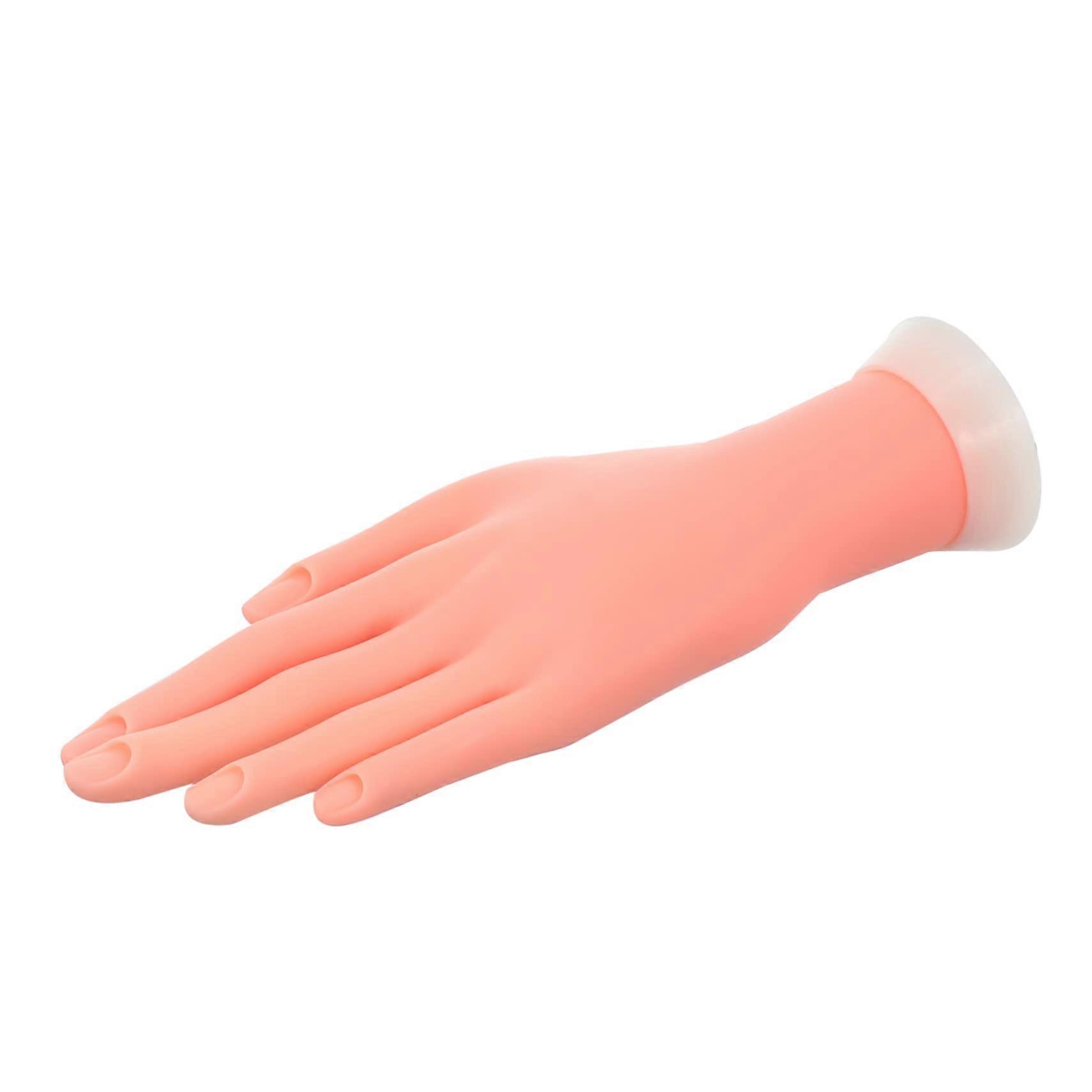 Practice Hand for Nail Art with Realistic Movable Design, Durable Fake Hand Manicure Training Tool