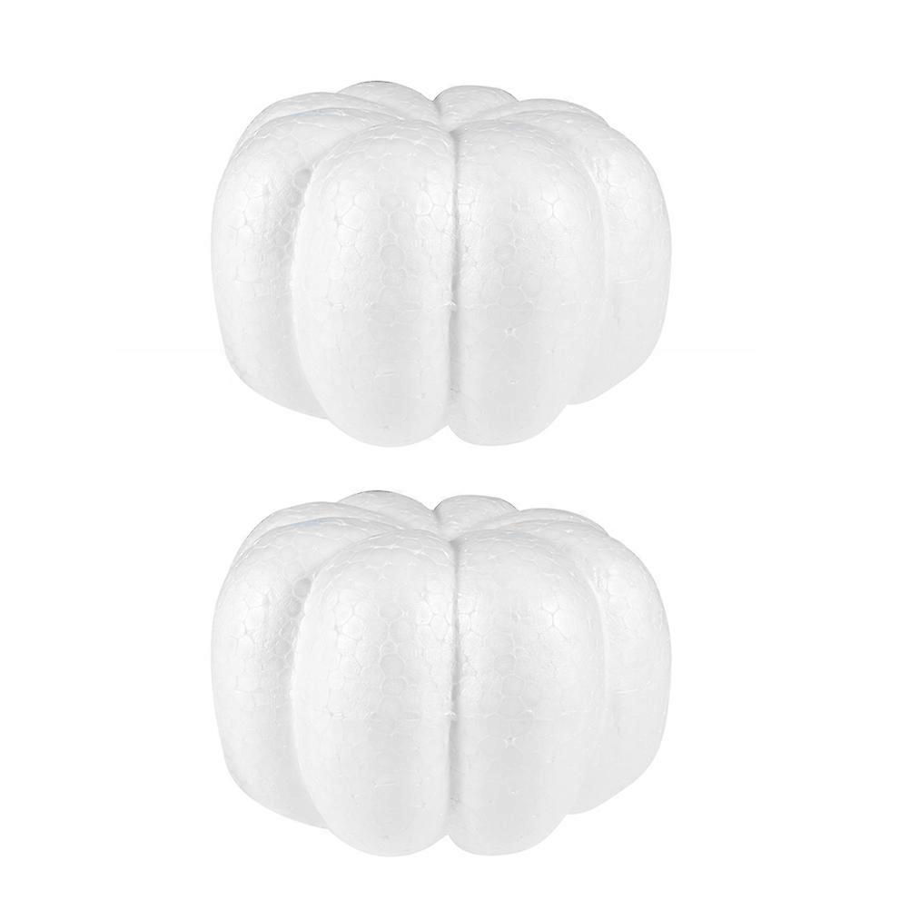Simulation Pumpkin Mold White Artificial Pumpkins for DIY Craft 2Pcs