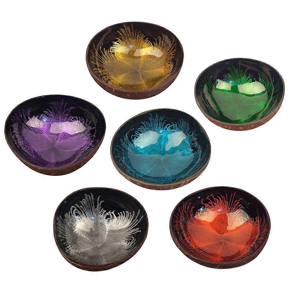 Natural Coconut Shell Candy Container Bowl for Storage Use Green