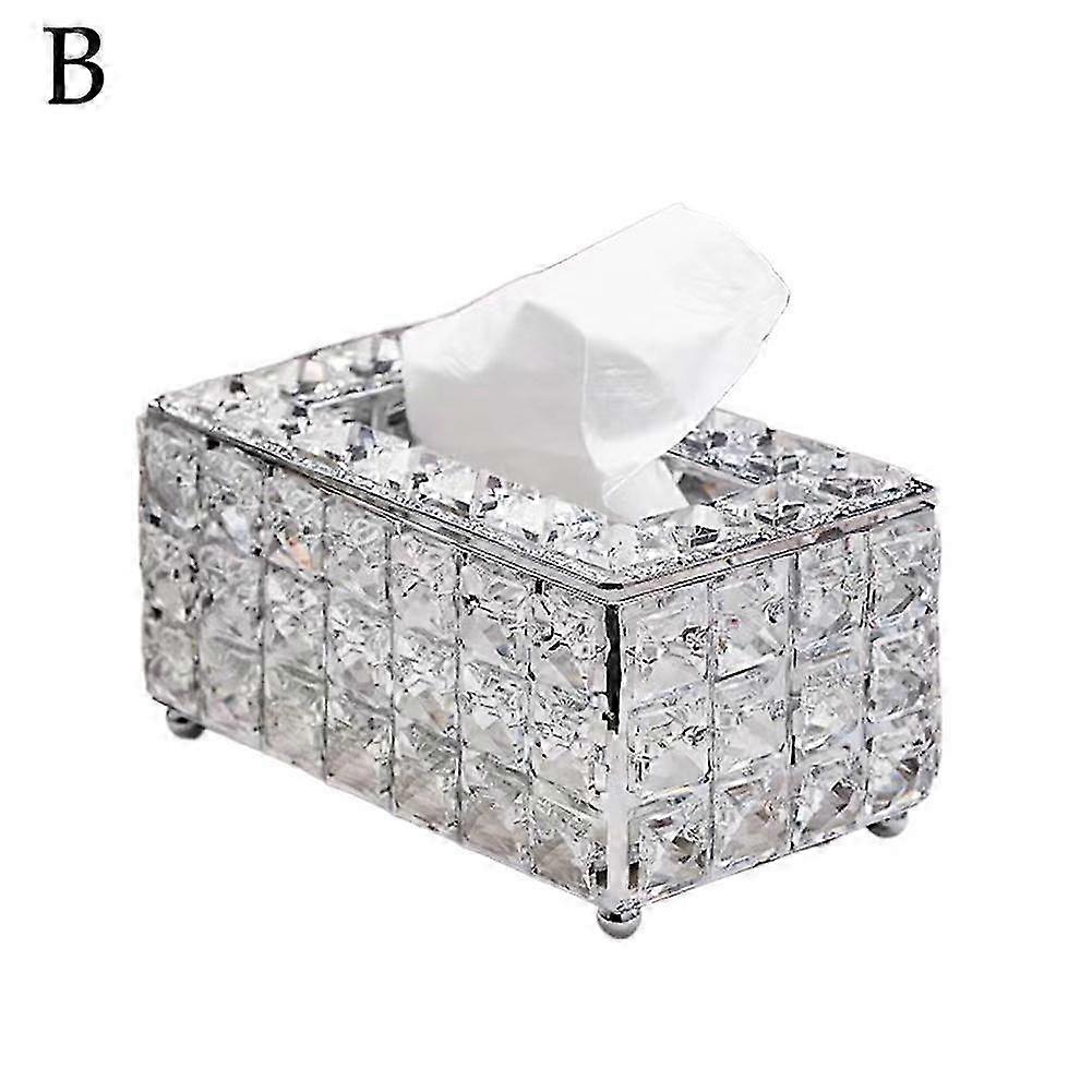 Tissue Box Holder Rectangular Crystal Tissue Box Cover Tissue Box Holder 26-27s