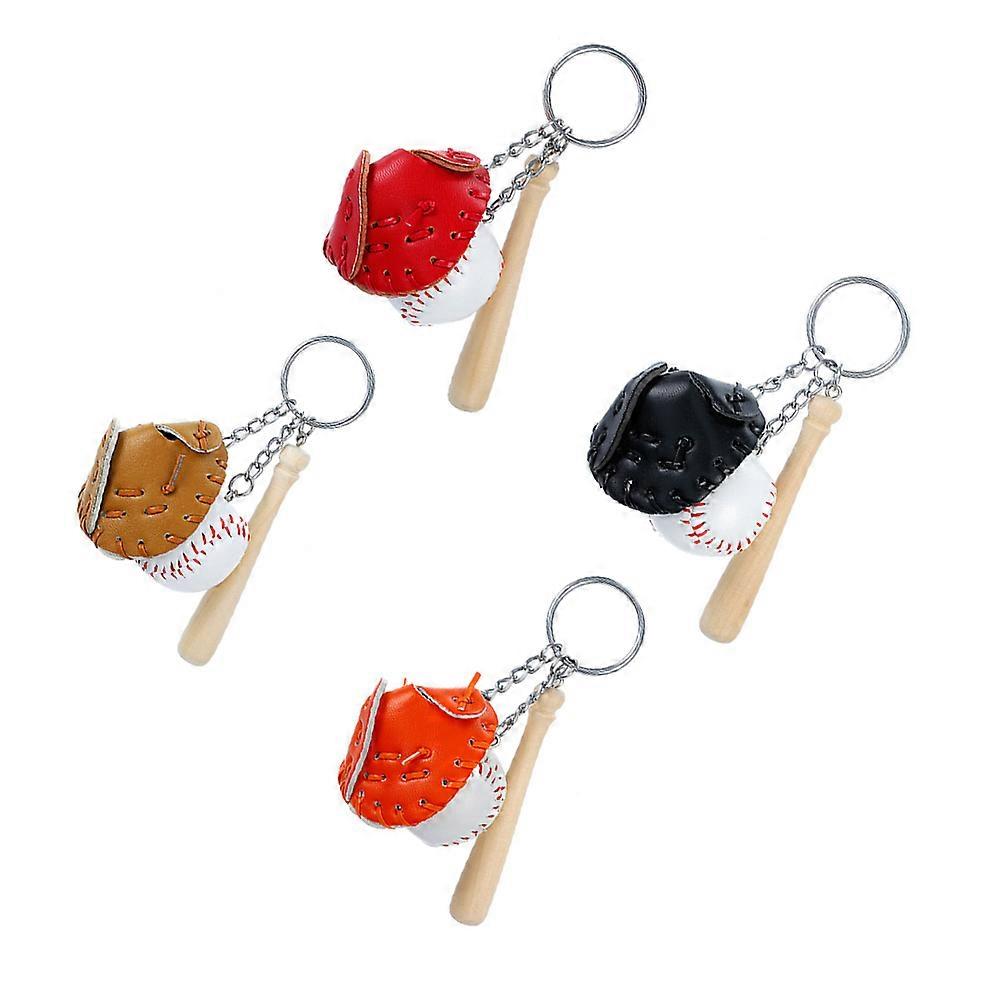 Creative Keychains Baseball Key Holder for Key Decor 4Pcs Assorted