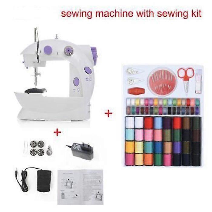 DLZAOAO Mini Handheld Portable Sewing Machine - Double Thread and Perfect Stitch Control - White
