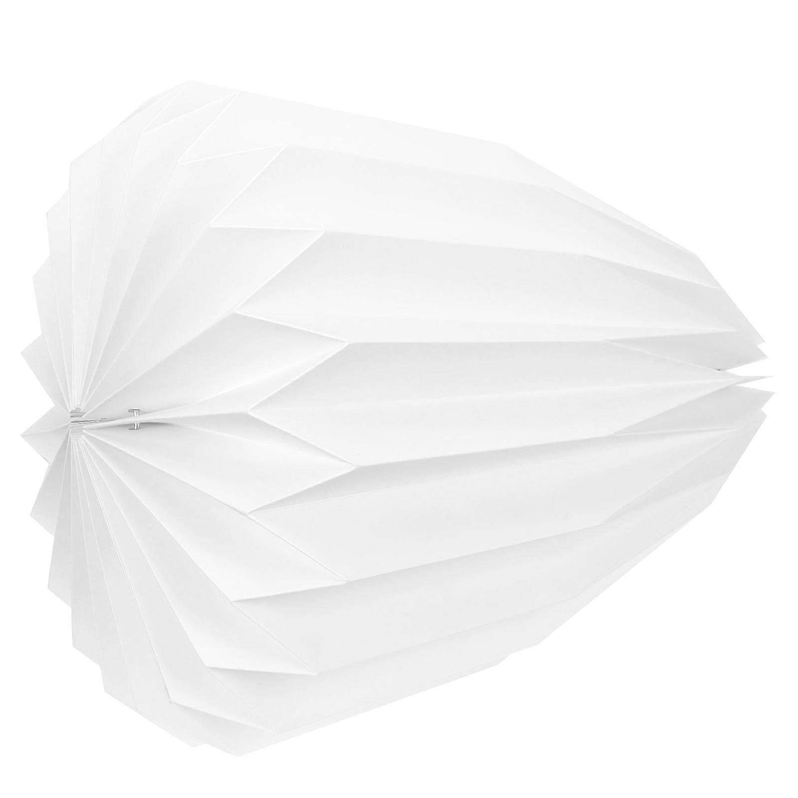 Modern Paper Lampshade for Desk Lamp White Pleated Cover with Iron Base Fits Most Decor Styles 6.3 Inches