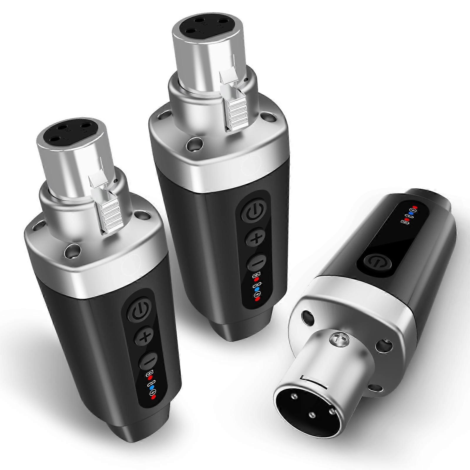 Wireless Microphone System 2.4G XLR Rechargeable Long Range for Dynamic Mic PA Speaker M042