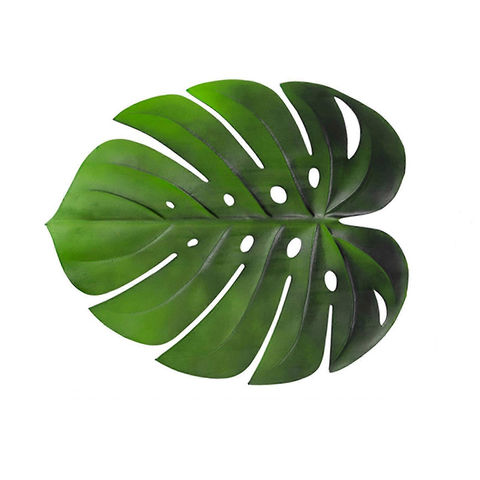Tropical Palm Leaf Placemat with Heat Resistant Surface, Easy Clean Green Table Mat 1pc