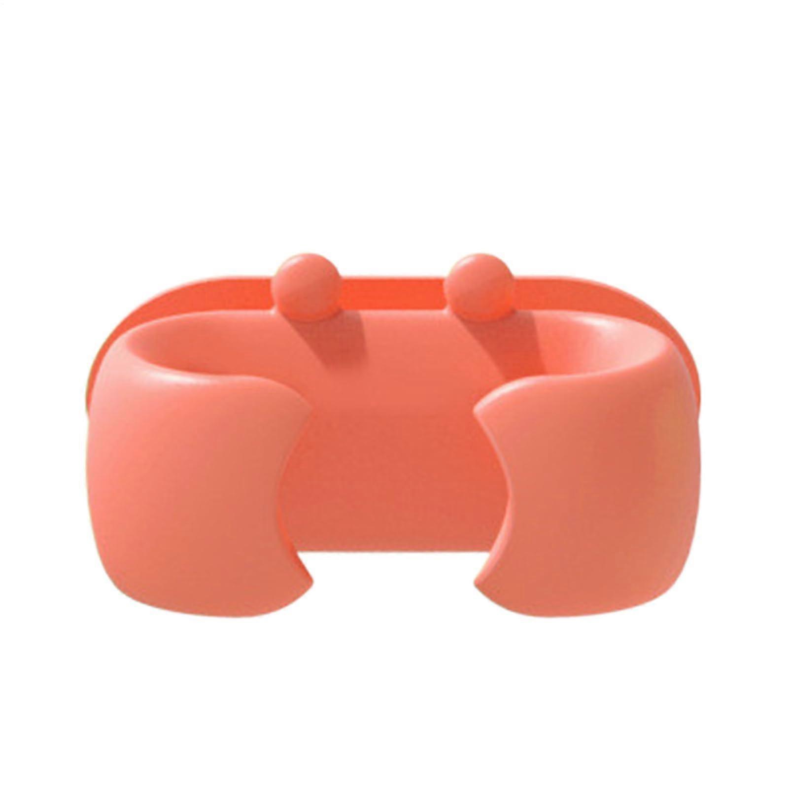 Silicone Adhesive Kitchen Utensil Holder with Cute Crab Shape, Wall Mounted Spoon Rest Red