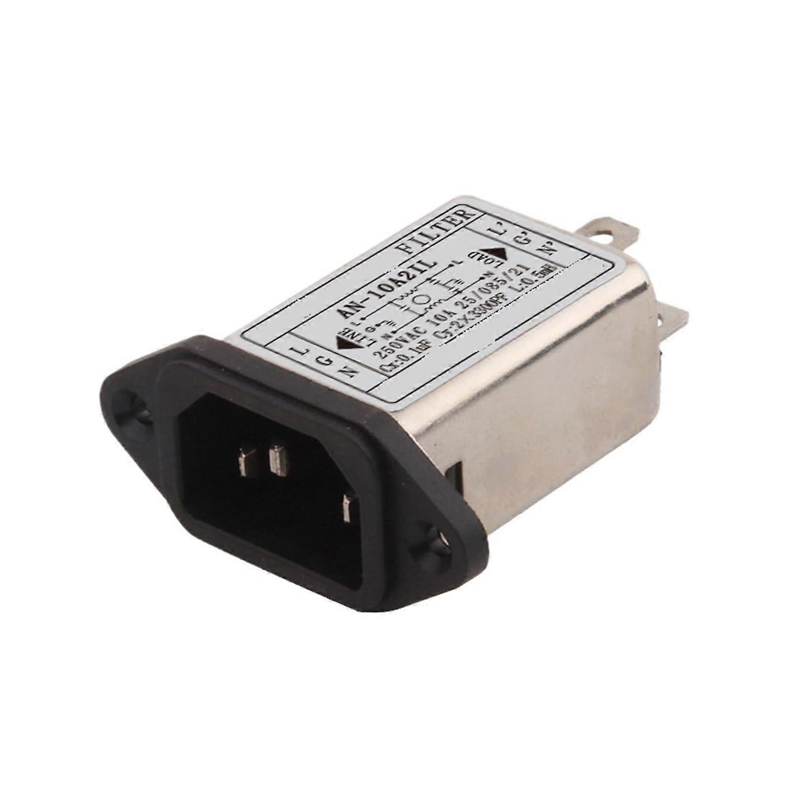 IEC C14 Power Entry Filter with EMI Suppression for Noise Reduction and Stable Power Filtering