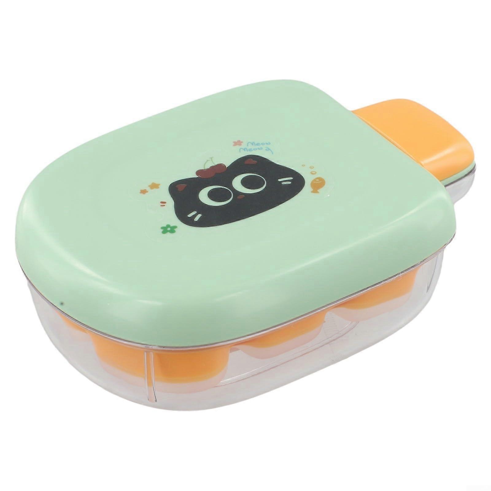 Silicone Ice Cube Tray with Easy Release Flexible Design, Compact Square Maker for Kitchen and Parties Green