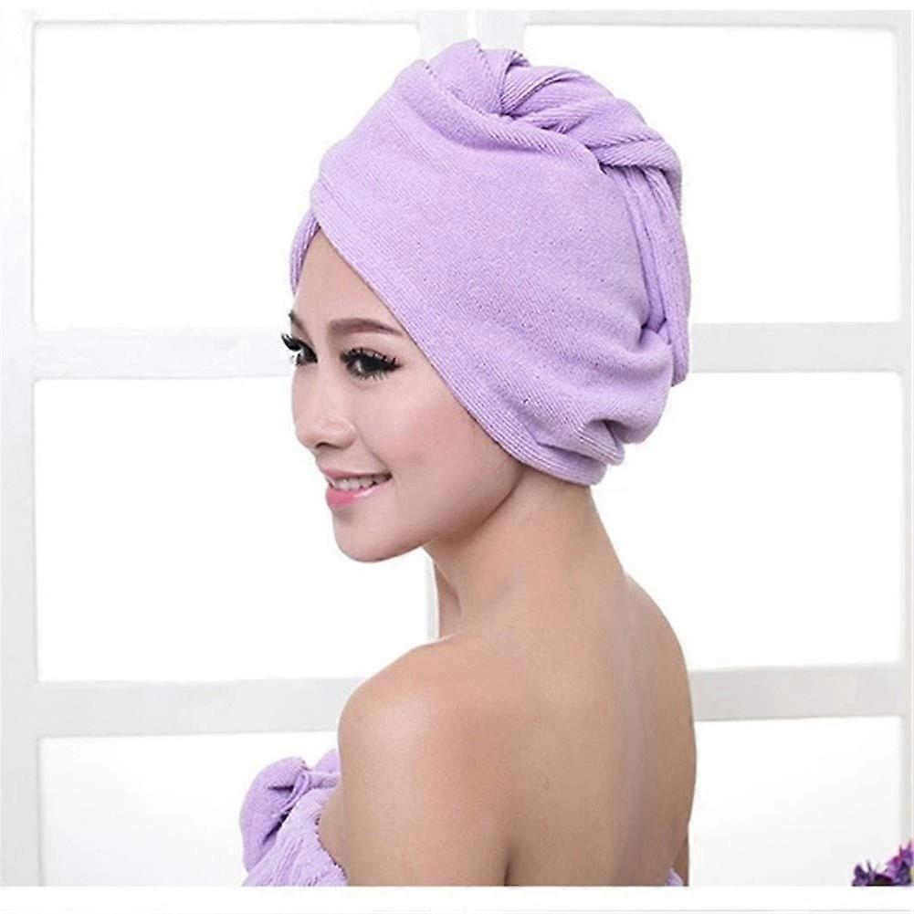 Microfiber Hair Towel Wrap for Women Quick Dry Super Absorbent with Secure Button Closure