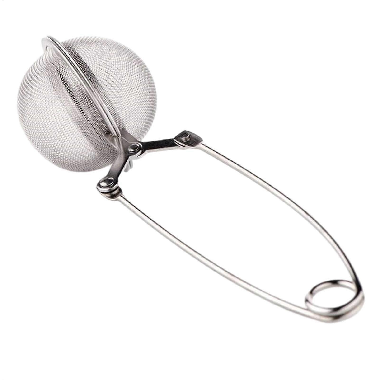 Stainless Steel Tea Infuser with Handle, Easy OpenClose Strainer for Loose Leaf Tea Cups
