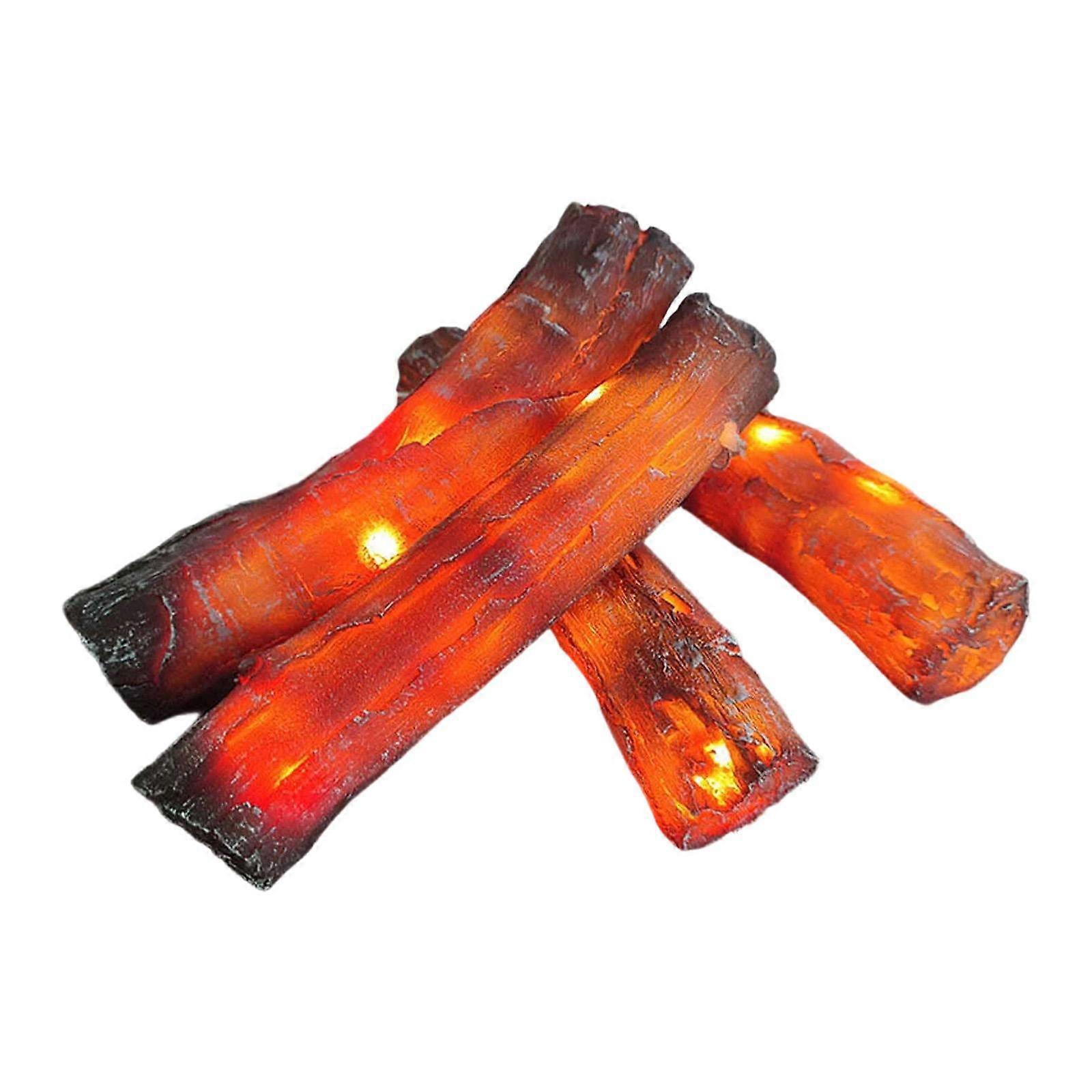 Flameless Fireplace Log Lights Artificial LED Fire Log Props Fireplace