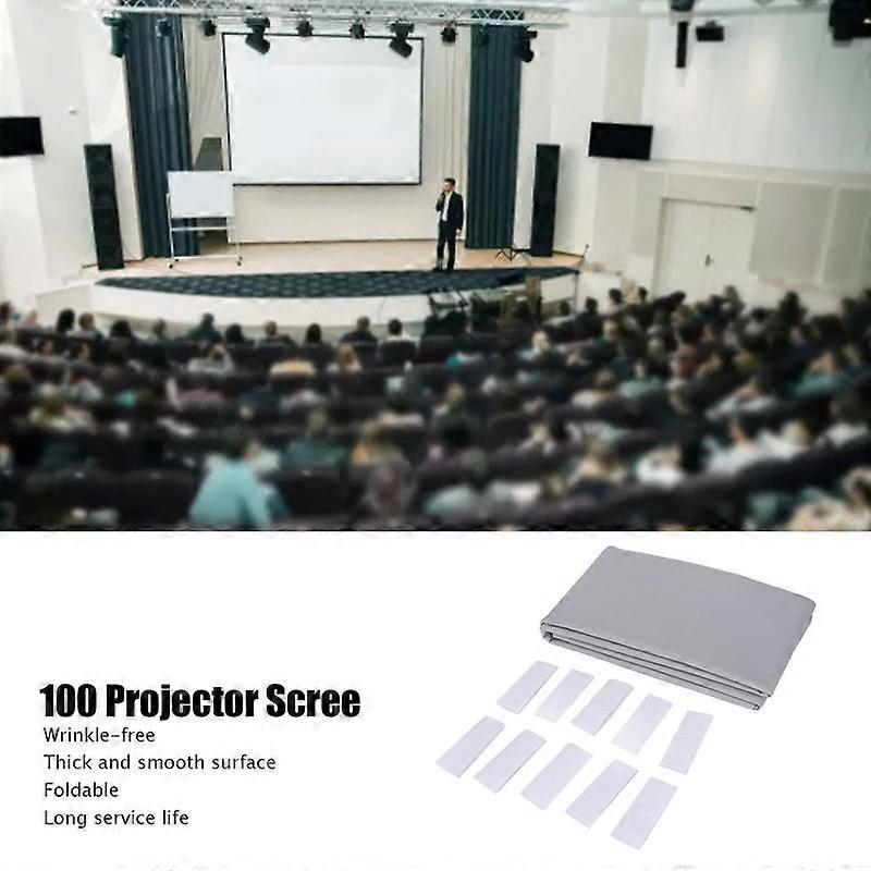 Material Double Inch 100 Screen Projector Wrinkle Free Sided Premium Foldable