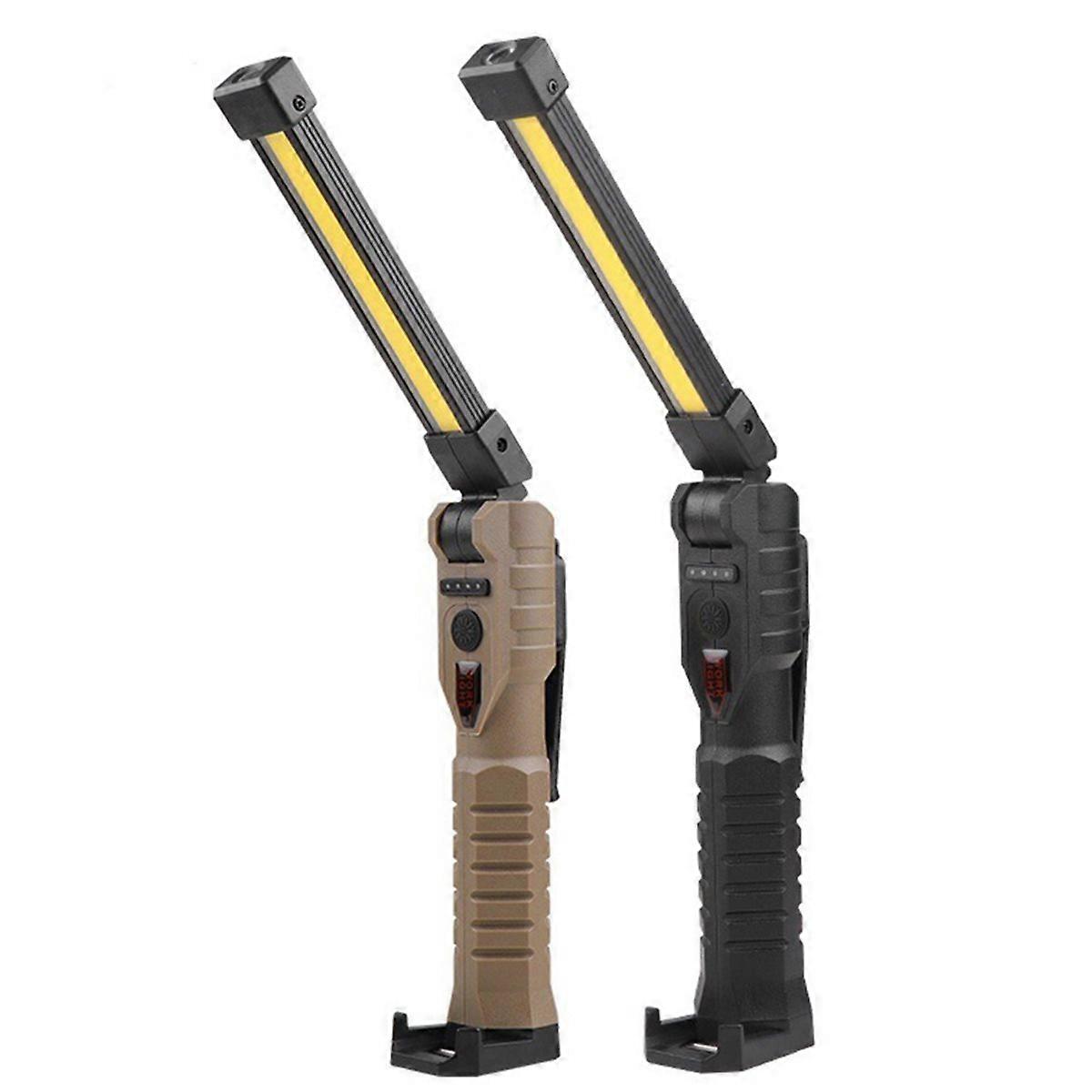 Folding COB Portable LED Work Light Handheld Flashlight 2 Packs