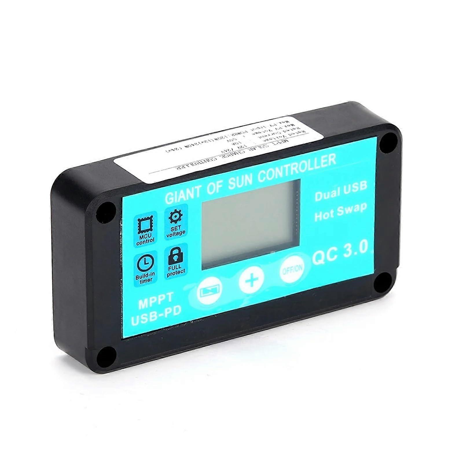 MPPT Solar Charge Controller 60A 12V 24V with LCD Display, Fast Charging and Multiple Protection System