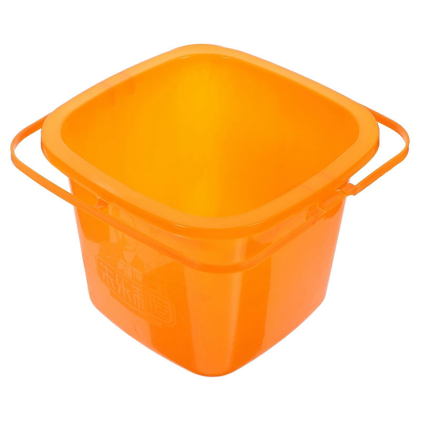 Plastic Bucket Small Bucket for Storage 4Pcs Orange Paint Storage Buckets