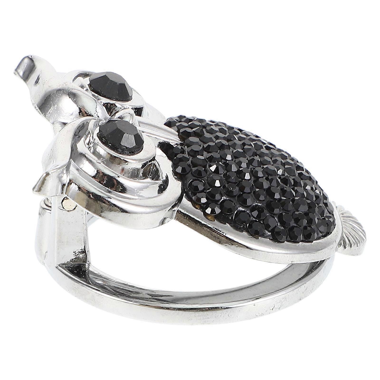 Bling Owl Car Engine Ignition Button Cover Protective Black Zinc Alloy