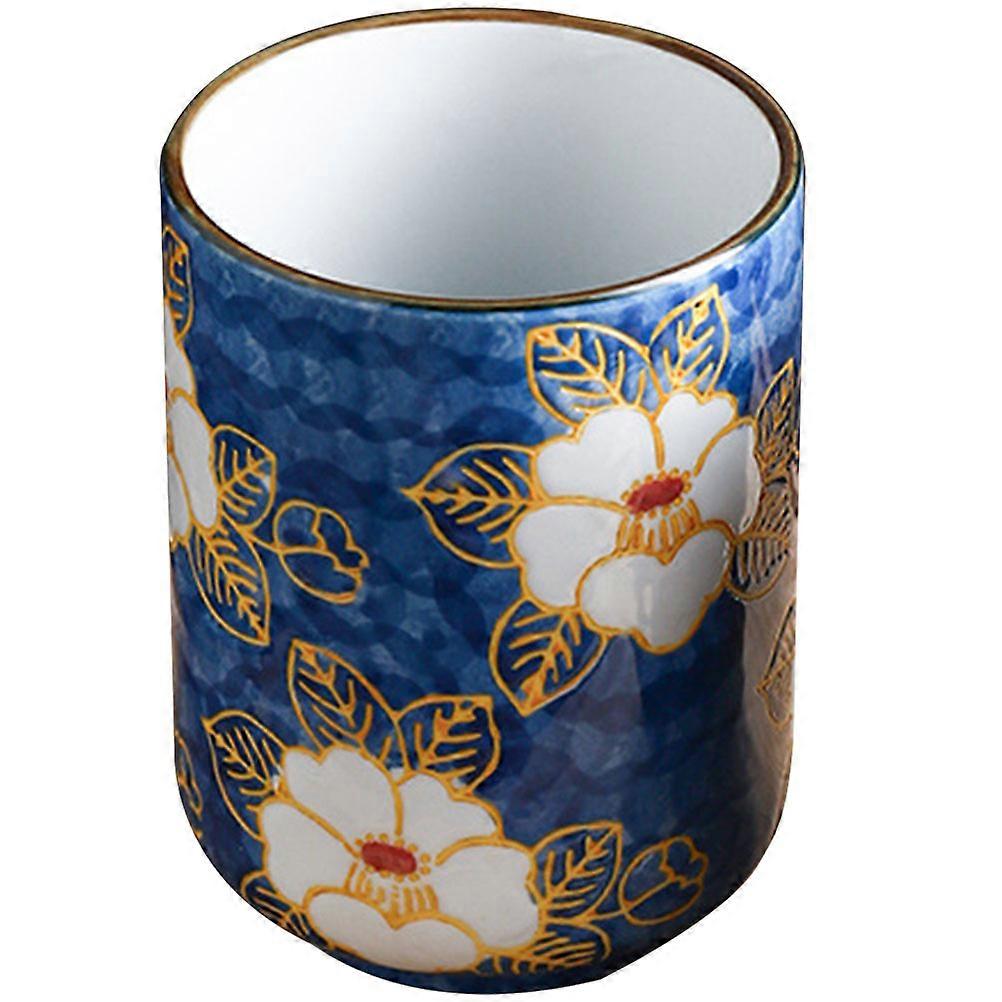 Hand-Painted Teacup Ceramic Multi-Function Tea Cup Entertaining Retro Style 1Set