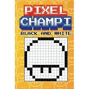 Pixel Champi Schwarz-Weiß