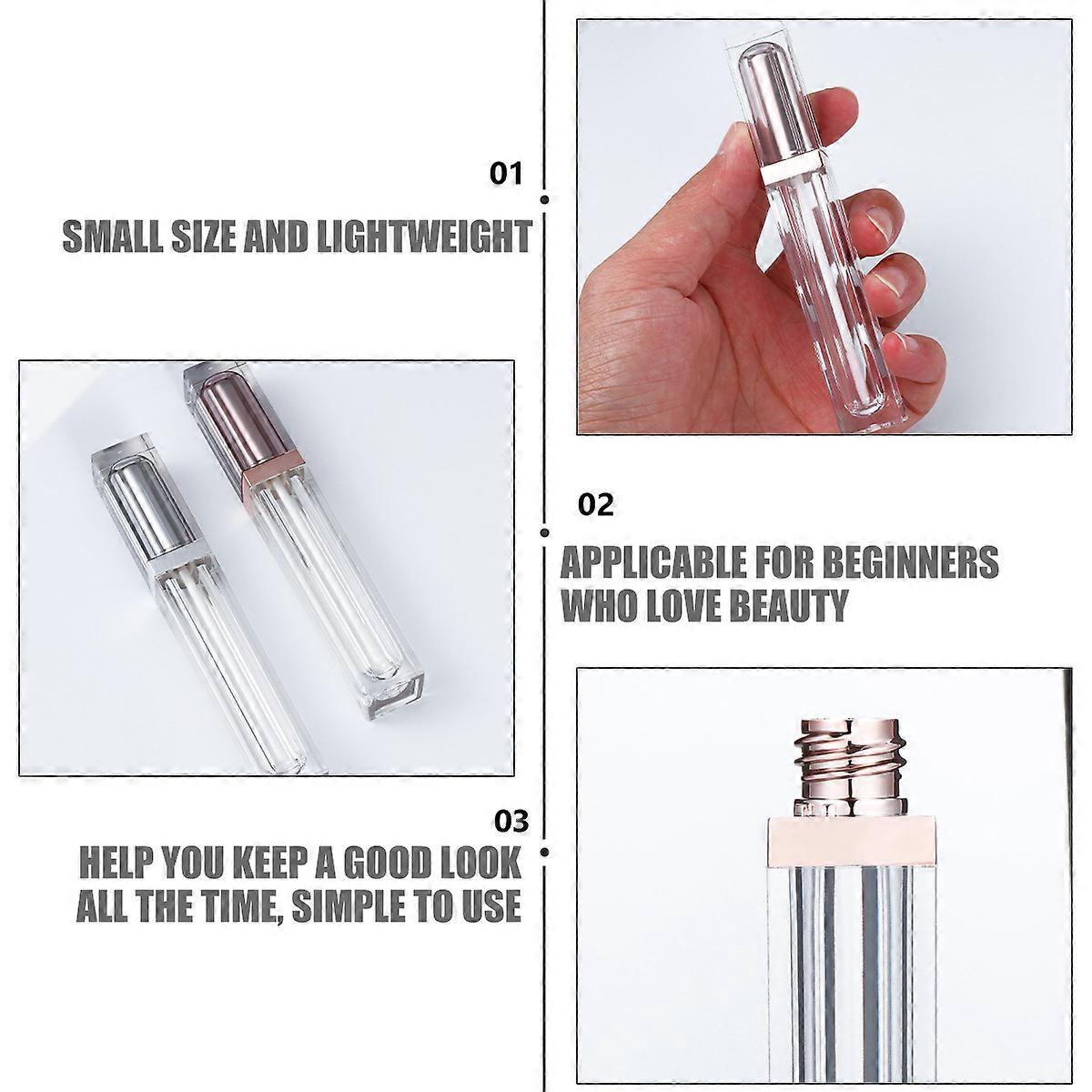 Lip Gloss Tube Golden Empty Refillable for Storage Use 20Pcs