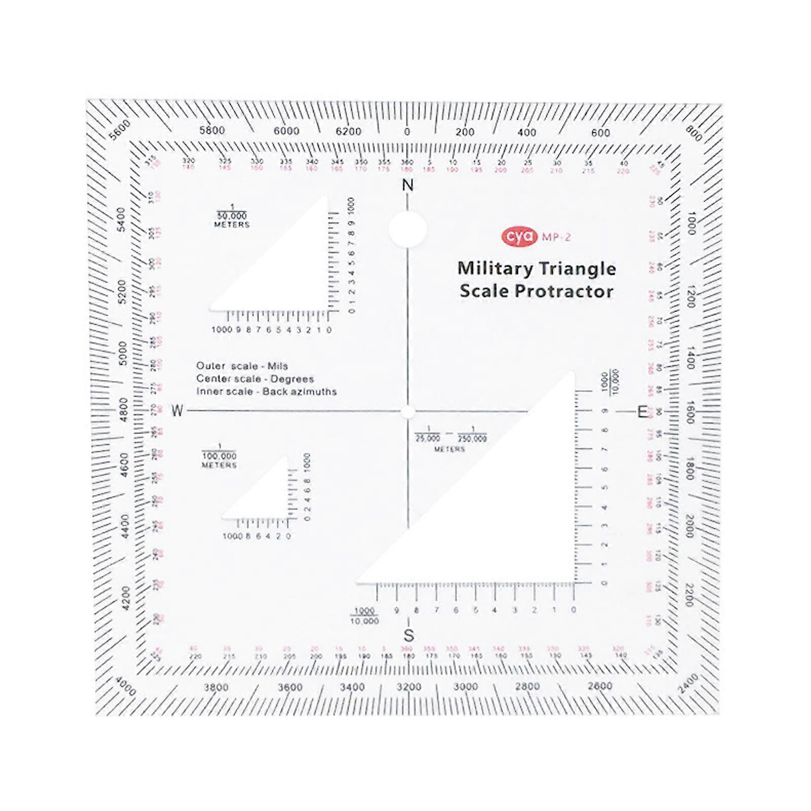 Practical USNG Coordinate Scale Protractors Clear Navigation Map Scale Easy to Read