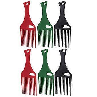 6pcs Afro Comb Hair Pick Comb Hairdressing Styling Tool for Natural Curly Hair