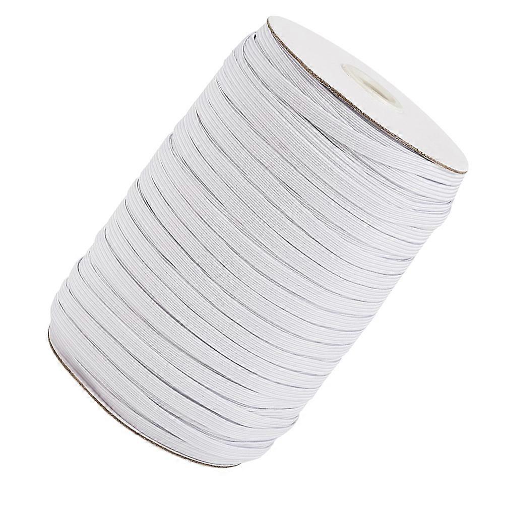 Elastisk bånd ørestropp for klær 1 rull hvit polyester 180M