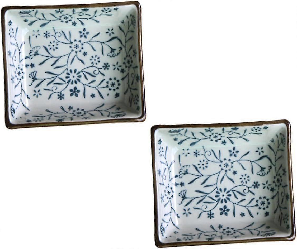 2 Piece Ceramic Sauce Plates, Versatile Serving Dishes for