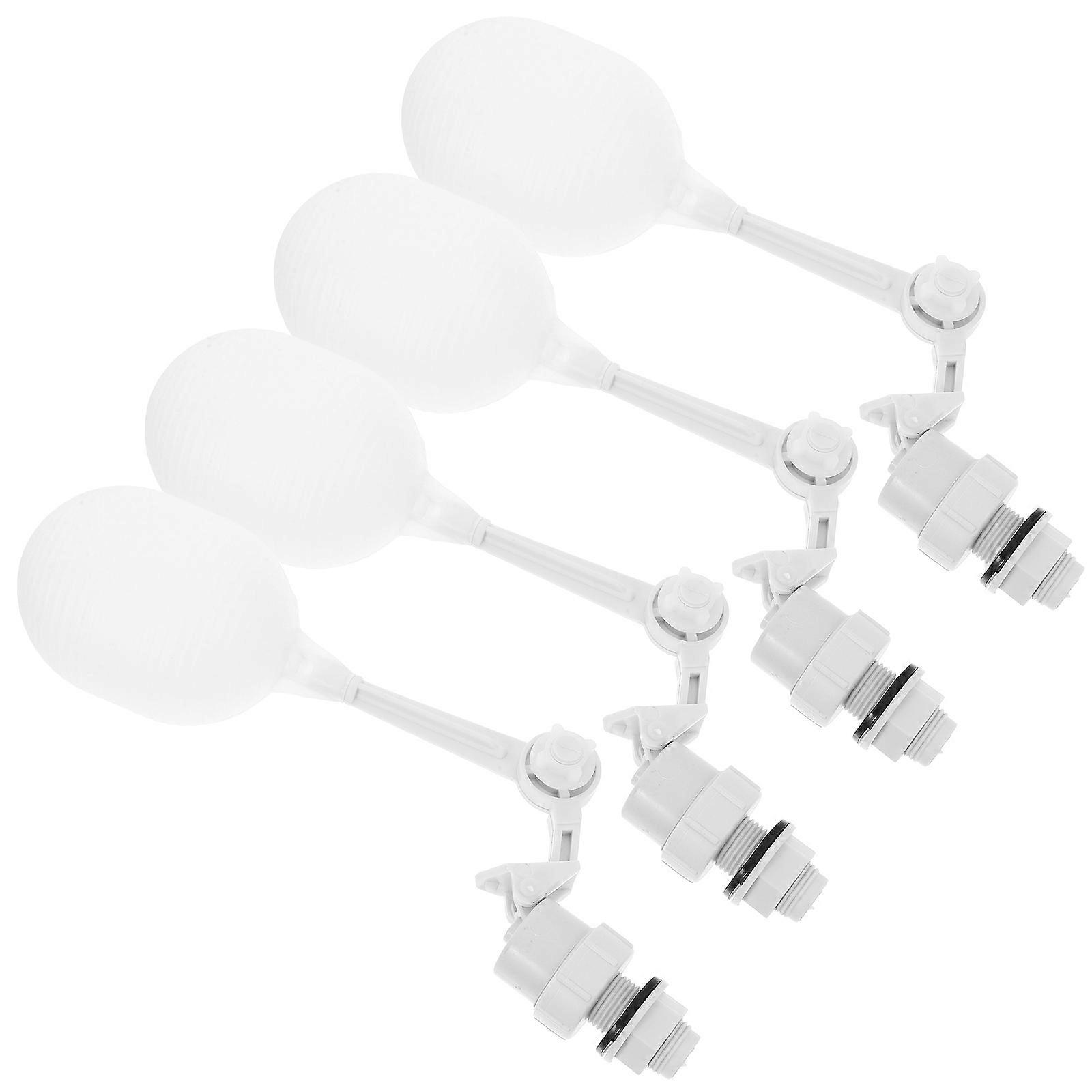 Float Ball Valve Water Tank Accessory Automatic Control 4Pcs Plastic for Ponds