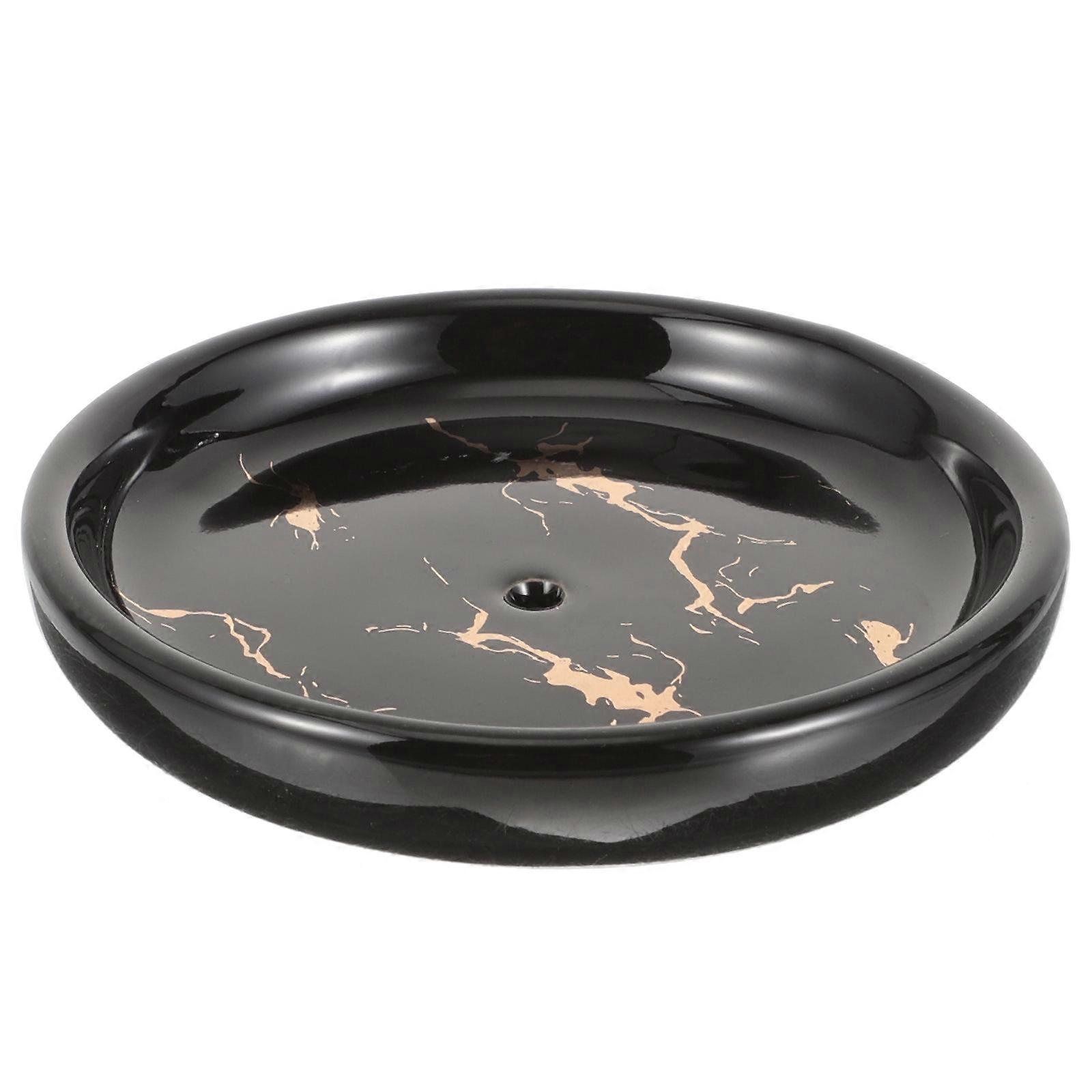 Black Soap Dish Decorative Storage Plate for Bathroom Use 4Pcs