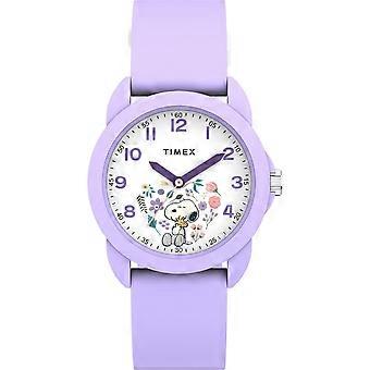 Timex Kids Peanuts Young Spring White Dial Silicone Strap Watch TW2Y51200 | Acotis
