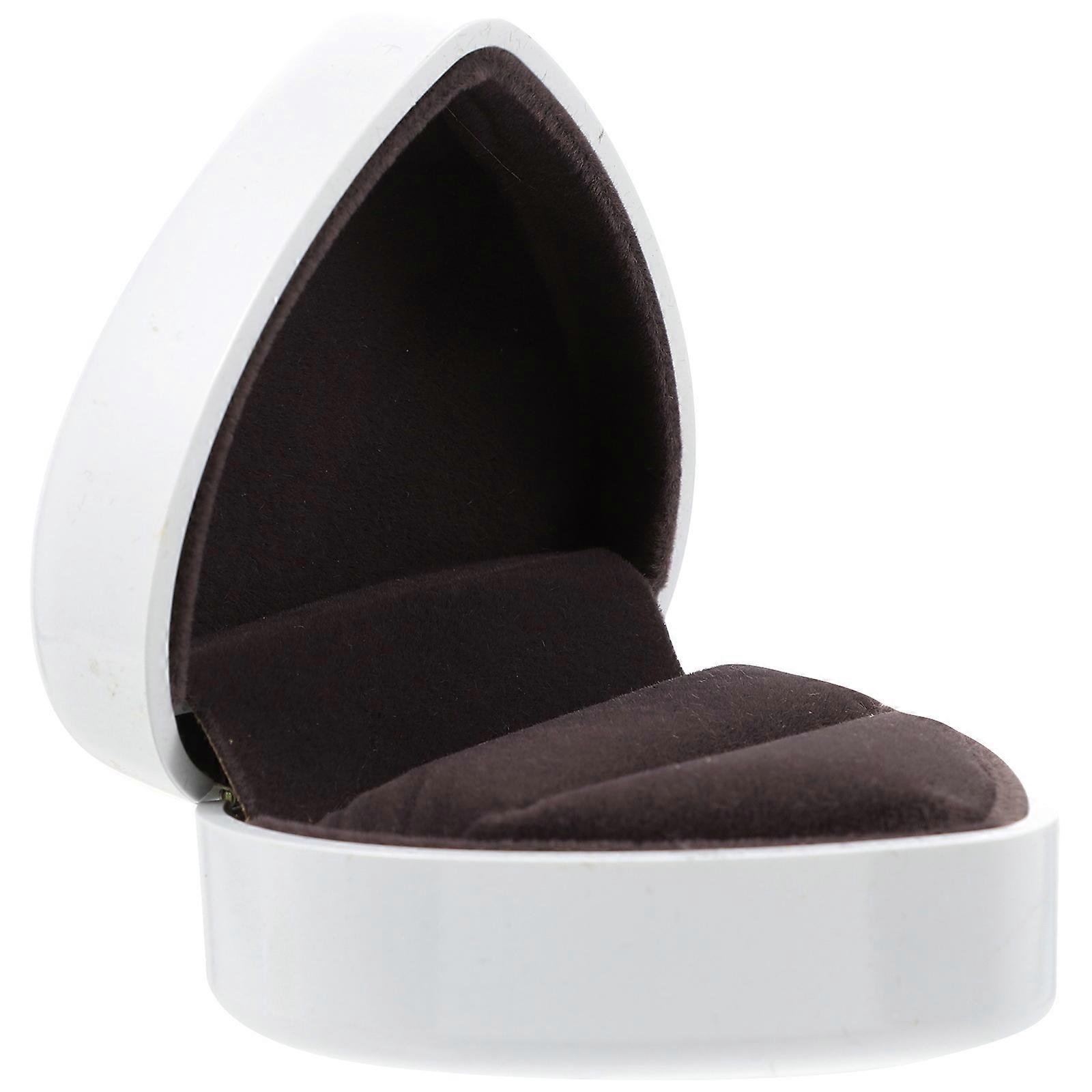 Heart Shape Ring Box with LED Light for Wedding Ring Storage