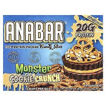 Anabar, proteiinipitoinen suklaapatukka®, Monster Cookie Crunch, 12 patukkaa, 68 g/kpl