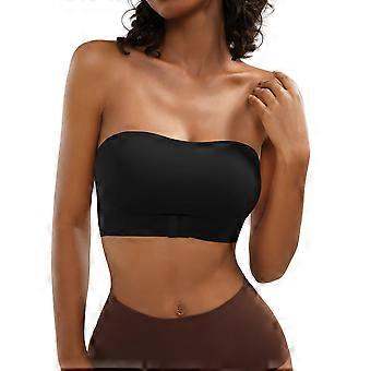 3pcs Liquid Foundation Strapless Underwear Big Chest Small Non-Slip Push up Women's Invisible Anti-Exposure Anti-Drooping Front Tube Top