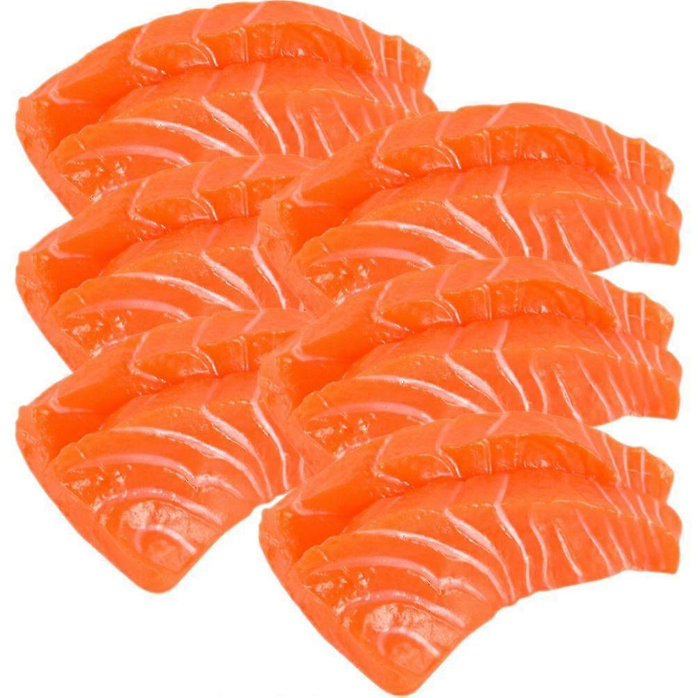 6pcs Artificial Salmon Models Simulation Salmon Model Restaurant Decor compatible with Home