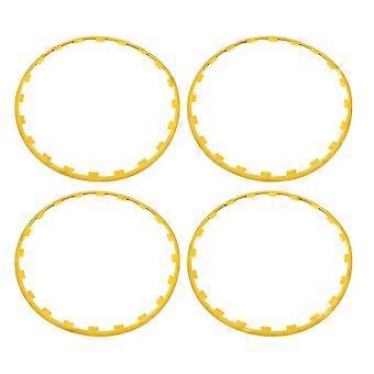 4Pcs Wheel Rim Protection Ring Stylish Sturdy Wheel Edges Trim Protector Ring for 19 Inch Wheels Replacement for Tesla Model Y Yellow