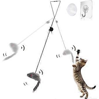 Cat Toy Self-employment Hanging Door Frame Elastic Mouse, Interactive Dancer Cat Toy Mice For Cat Exercise And Anti-boredom