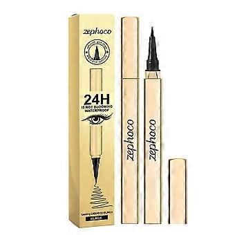 Zephoco black waterproof liquid eyeliner pen silk smooth and easy to use, naturally outline beautiful eyeliner