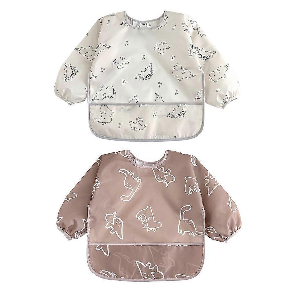 Baby Dinosaur Pattern Bib, Soft Adjustable Feeding Bib for Mealtime, First Solids Introduction, Multiple Designs