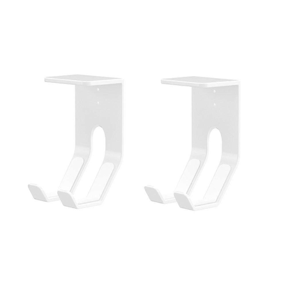 2PCS Suspended Under Table compatible withSwitch// Game Console Storage Stand Game Controller Headphone Holder NO Punching B