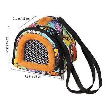 Creative Portable Hamster Pet Carrier Round Outdoor Travel Pet Storage Bag Size M